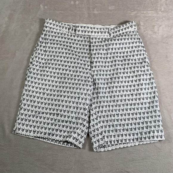 RLX Ralph Lauren Shorts Mens 32 White Black Skull Print Golf Stretch All Over - Picture 1 of 14